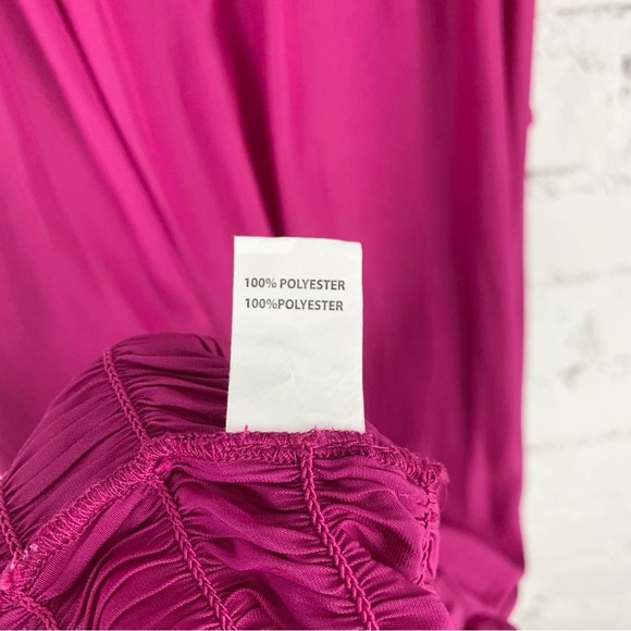 Ramy Brook Mindy Fuchsia Pink Pleated Smocked Blouse - Picture 8 of 13